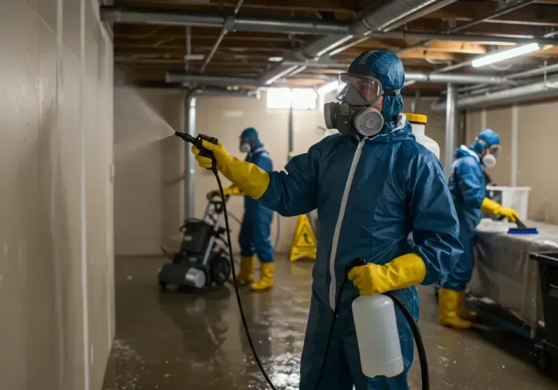 Basement Sanitization and Antimicrobial Treatment process in Lawnton, PA